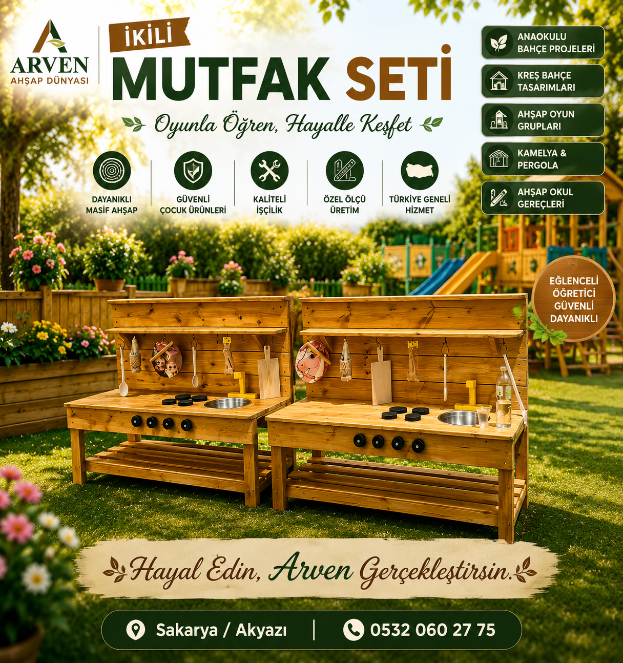 Ahşap Okul Gereçleri